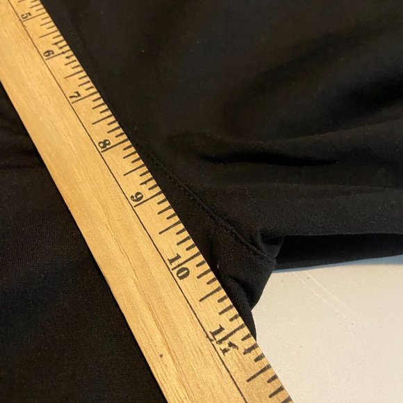 Betabrand Women M Long Crop Lite Dress Pant Yoga Pants Pockets Zip Button Black - Picture 7 of 9